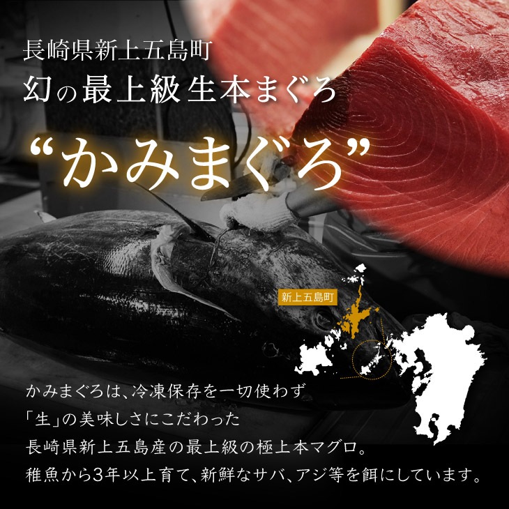 産地直送【上五島産生本まぐろ「かみまぐろ」1kg】 赤身（約400g