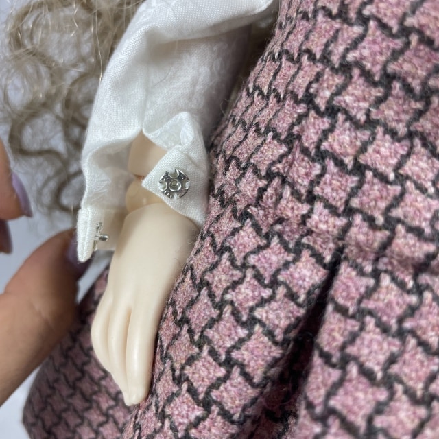 チェック柄ウールワンピースセット（全2種）