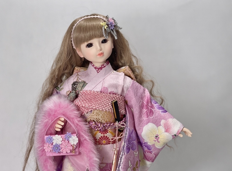 着物(胡蝶蘭)+あや本体のセット