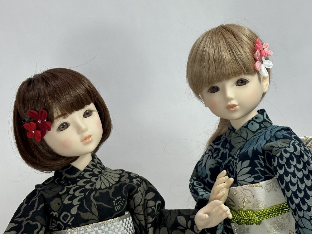 浴衣セット 牡丹と菊　 (全2色)