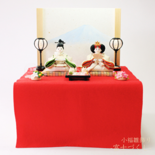 二寸<BR>小福雛飾り-富士づくし-