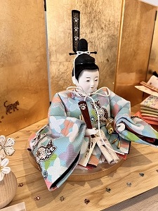 五寸<BR>おぼこ雛（にゃんびな）親王飾り