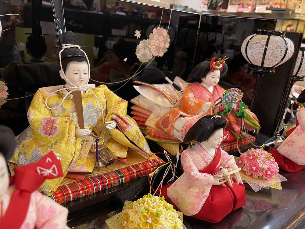 四寸<BR>おぼこ雛五人収納飾り