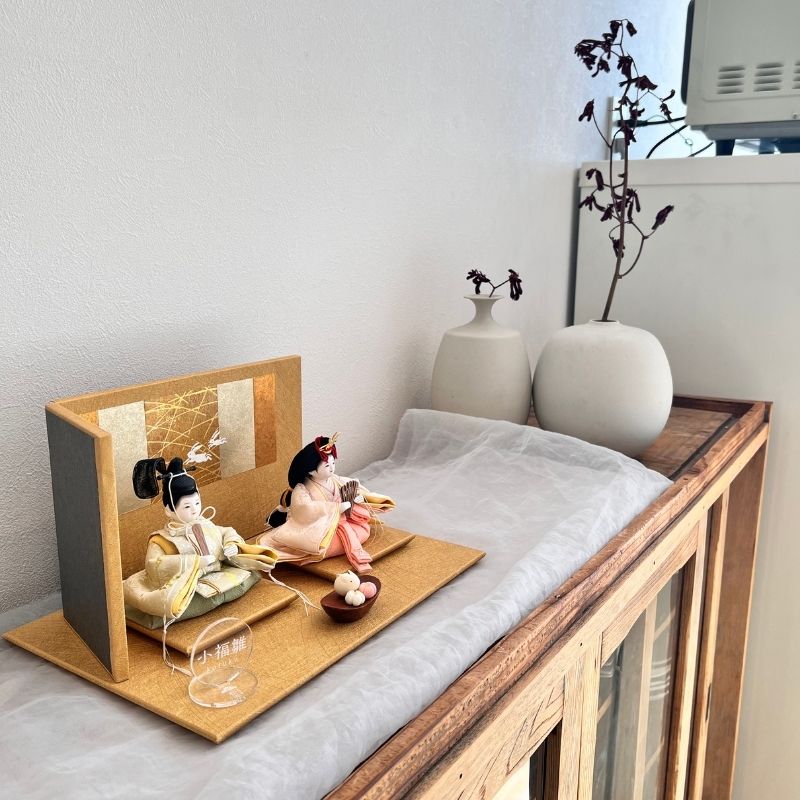 二寸<BR>小福雛飾り-月うさぎ-