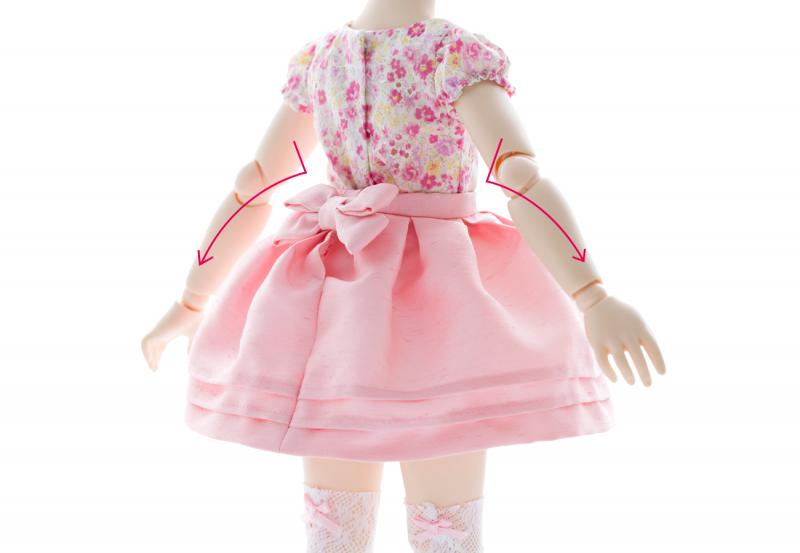 花柄ブラウス&シャンタンスカートセット