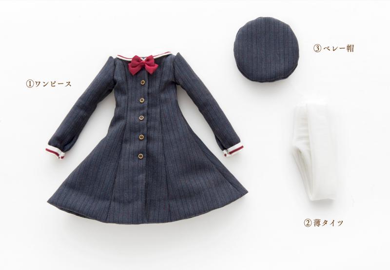 セーラーカラーワンピースセット（全2種）
