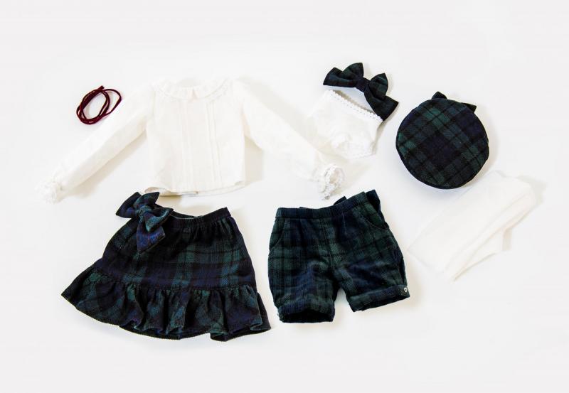 チェックコーディネイト8点セット