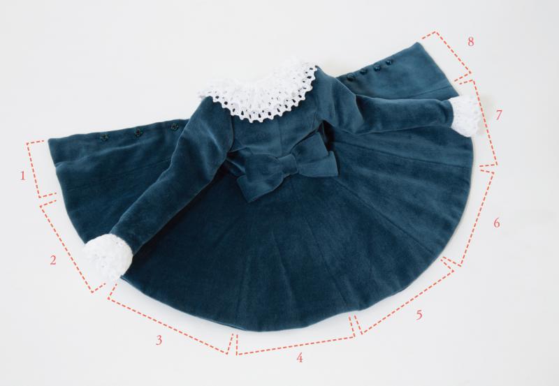 別珍ワンピース4点セット(全3色)