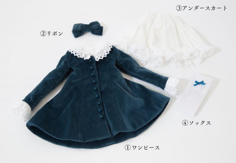 別珍ワンピース4点セット(全3色)
