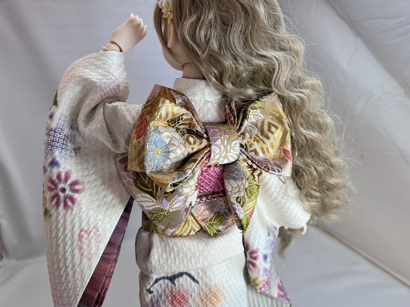 正絹着物セット（絞り ぼかし） | あや,一点もの | 人形工房松寿