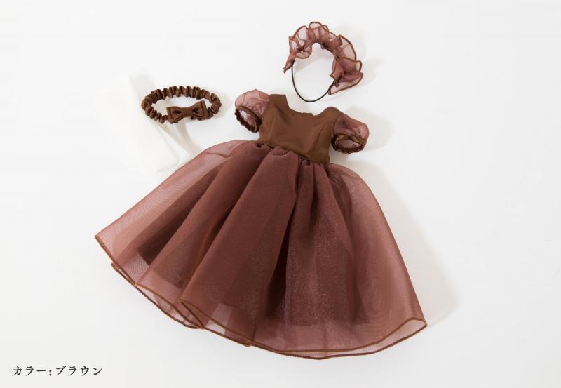 オーガンジーリボンベルトワンピース4点セット(全4色)