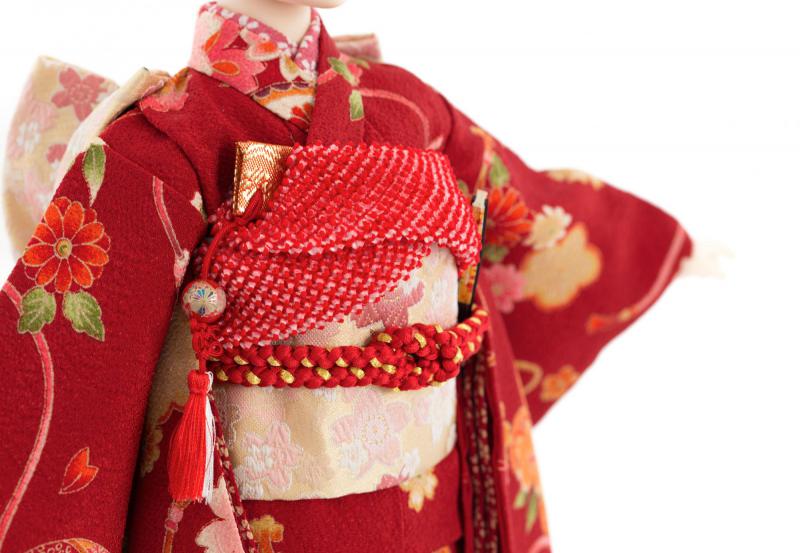 着物9点セット(鞠に桜・赤)