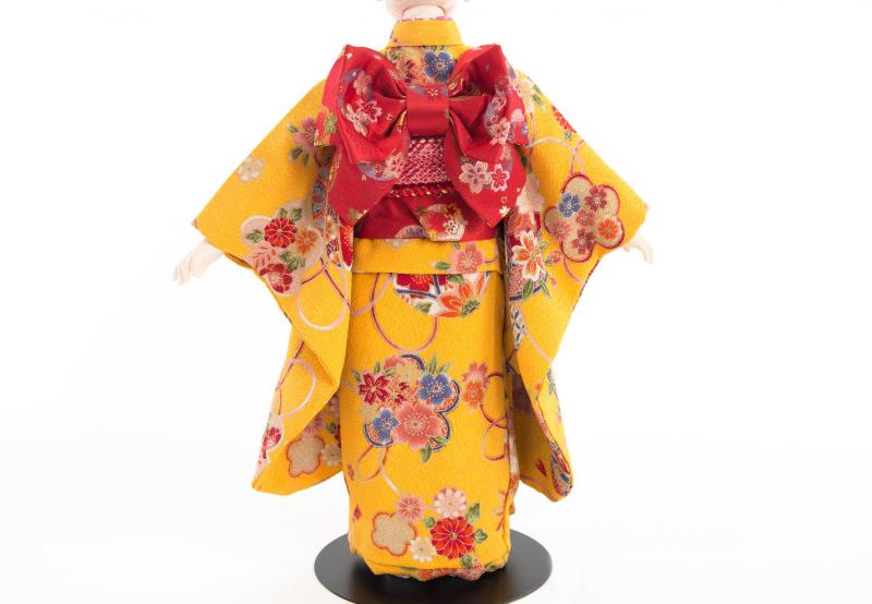 着物9点セット(鞠に桜・黄)