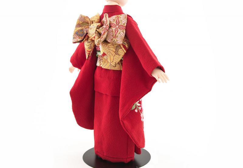 正絹着物9点セット(枝垂桜に鞠・赤)