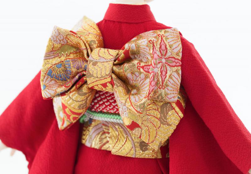 正絹着物9点セット(枝垂桜に鞠・赤)