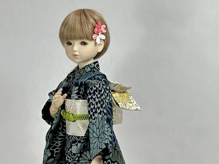 浴衣セット 牡丹と菊 (全2色)