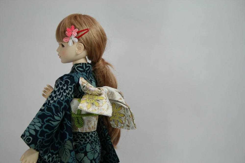 浴衣セット 牡丹と菊 (全2色)