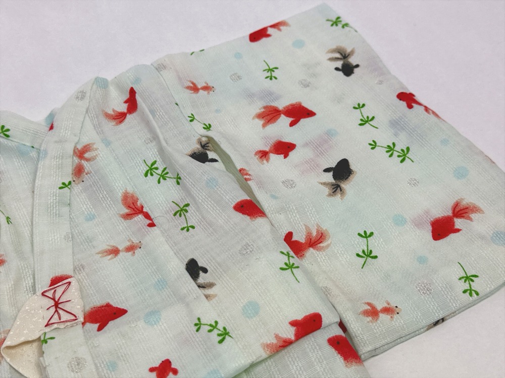 浴衣セット 金魚（水色） | あや,浴衣 | 人形工房松寿オフィシャル通販