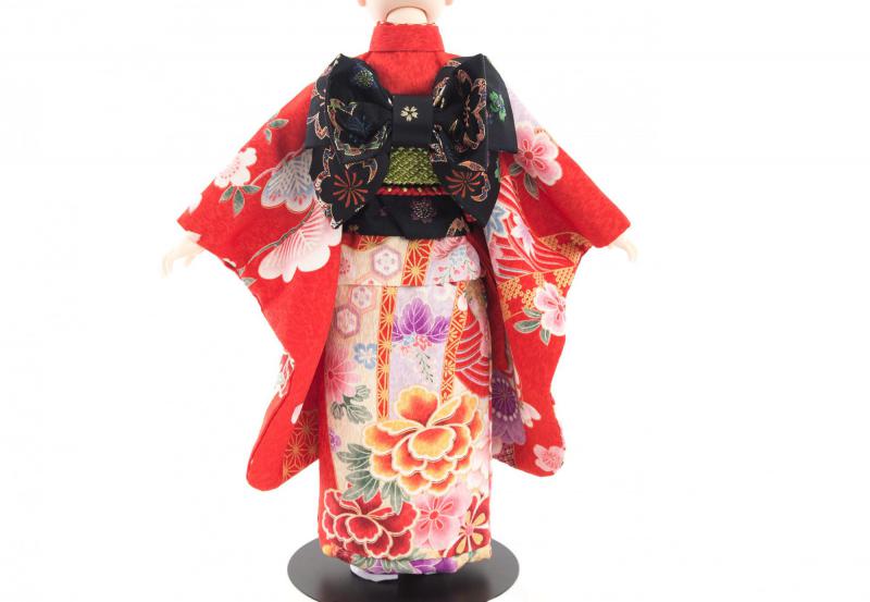 着物9点セット(熨斗に牡丹・赤)