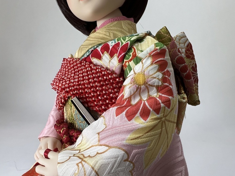 正絹着物セット(クリーム地・牡丹)