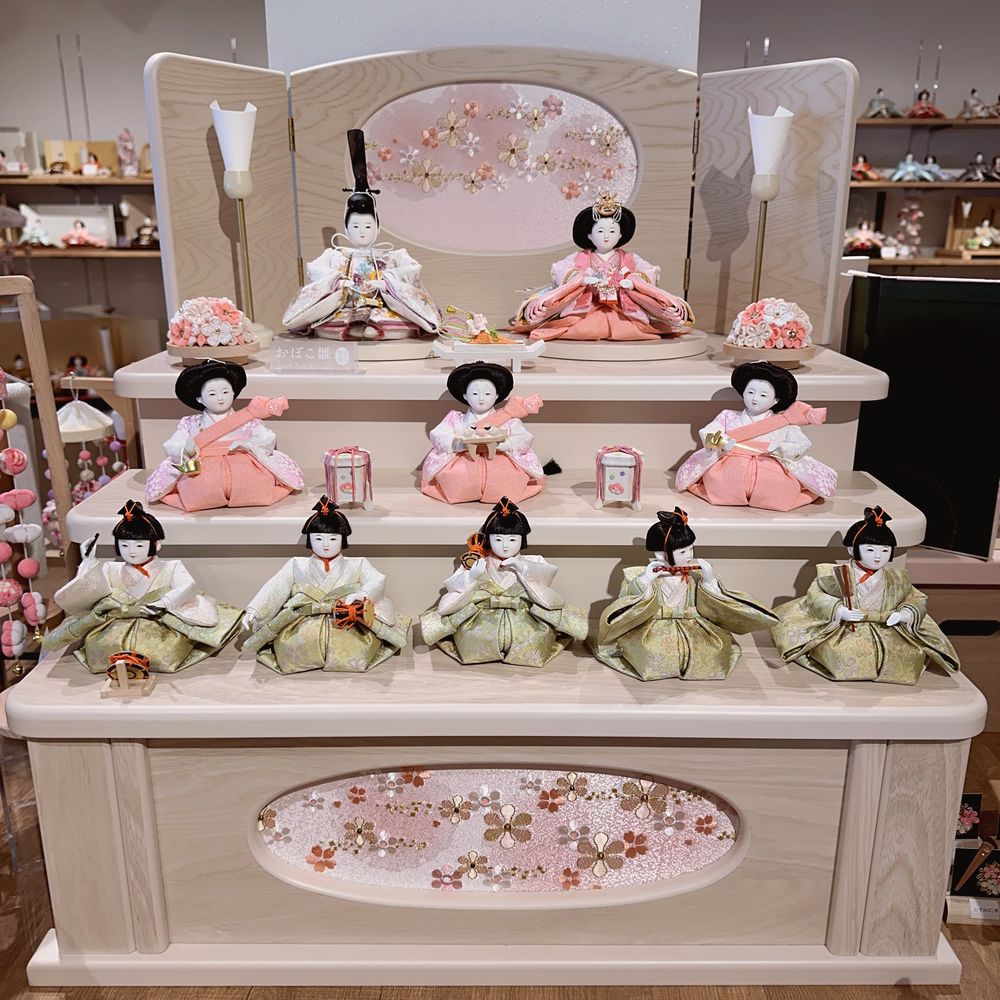 三寸おぼこ雛十人三段飾り