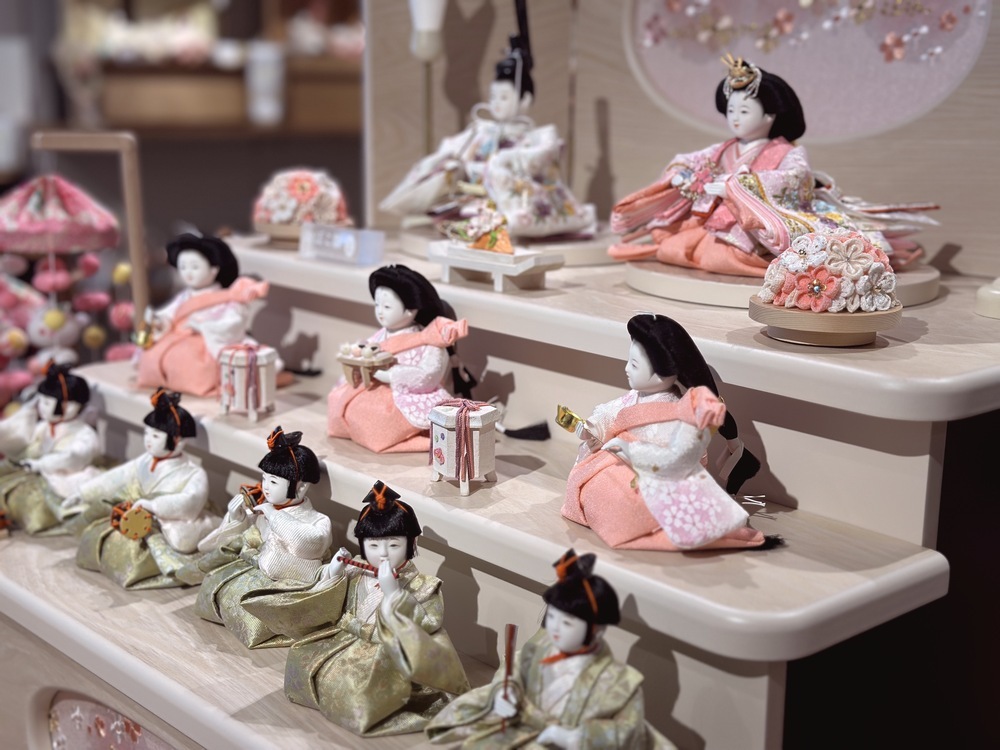 三寸おぼこ雛十人三段飾り