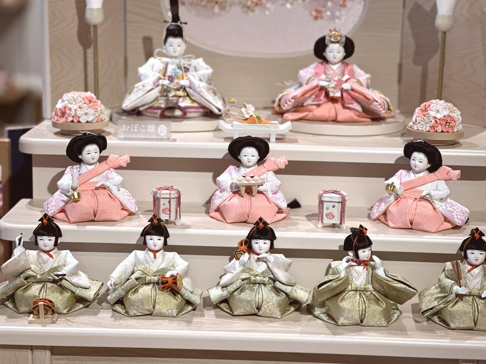 三寸おぼこ雛十人三段飾り