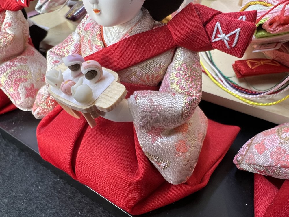 三寸<BR>おぼこ雛五人飾り