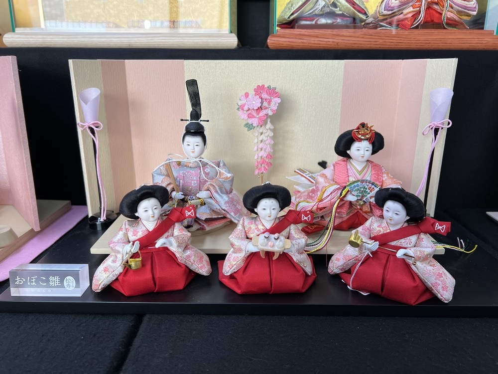 三寸<BR>おぼこ雛五人飾り