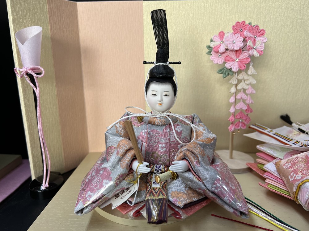 三寸<BR>おぼこ雛五人飾り