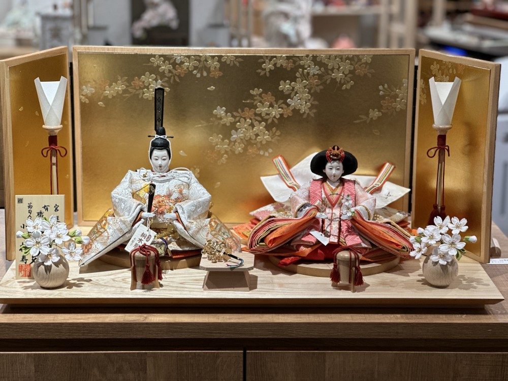 雛人形 親王飾り 伝統工芸品 節句人形 久月 雛人形 ひな人形 雛 平飾り 親王飾り 節句人形工芸士 清水久遊作