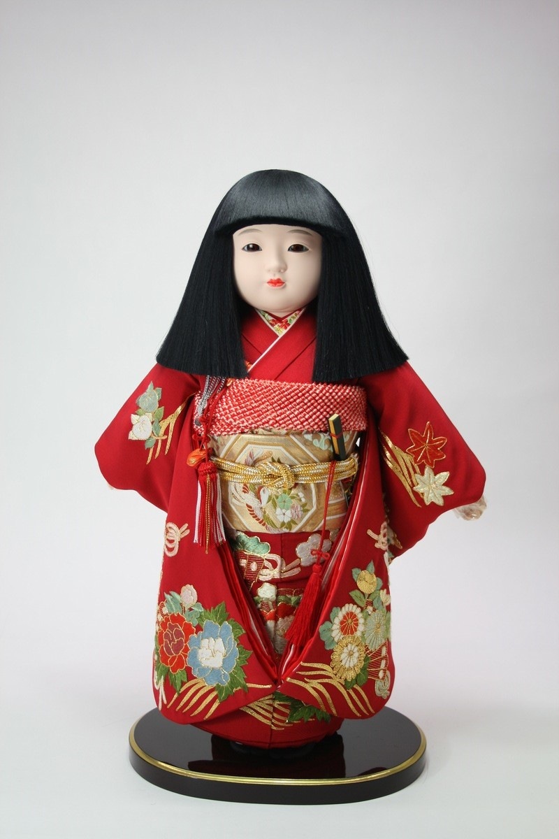 12号 正絹一越手刺繍 市松人形 | 市松人形 | 人形工房松寿オフィシャル