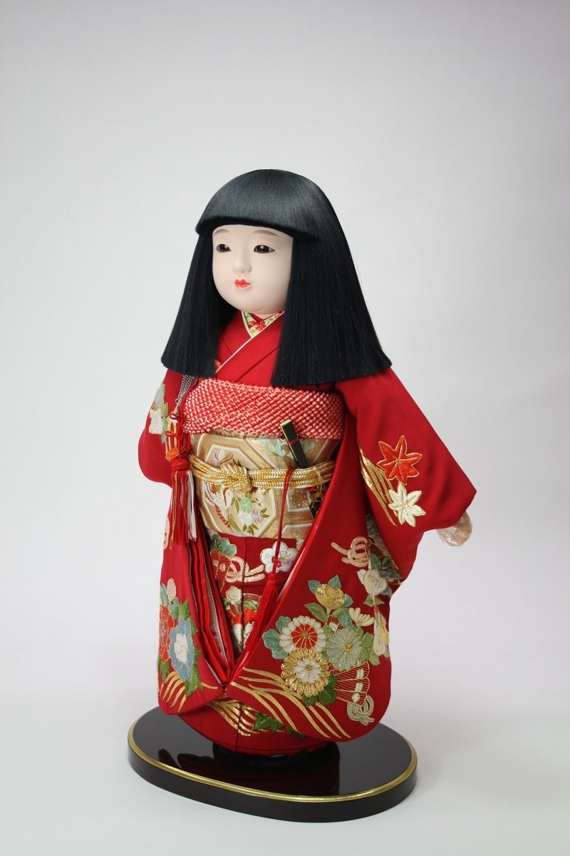 市松人形(着物)　10～12号　正絹 市松人形 正絹 絽の 着物 12号 兵児帯 神飾り 3点セット 市松