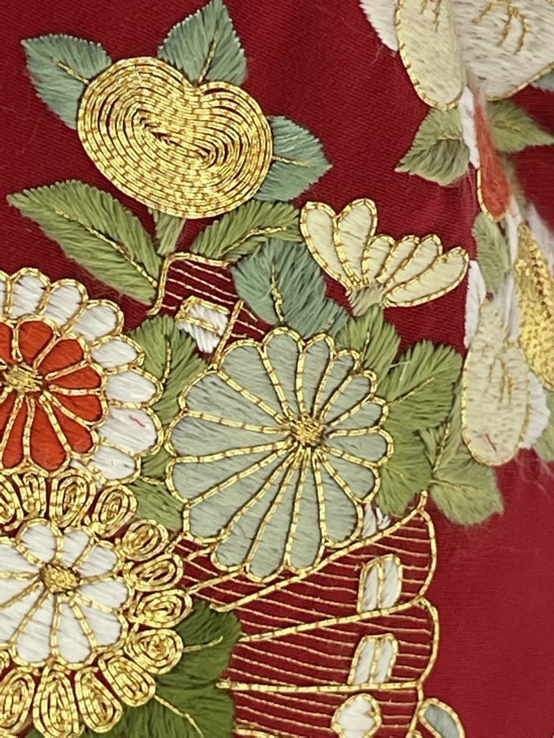 12号 正絹一越手刺繍 市松人形