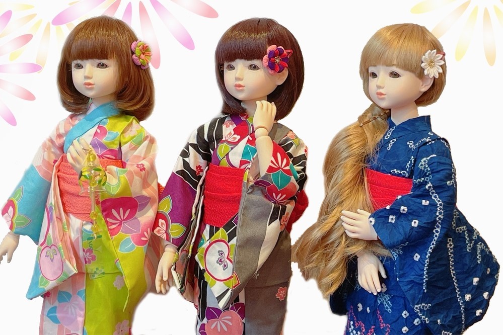 浴衣セット 矢絣に橘 (全2色)