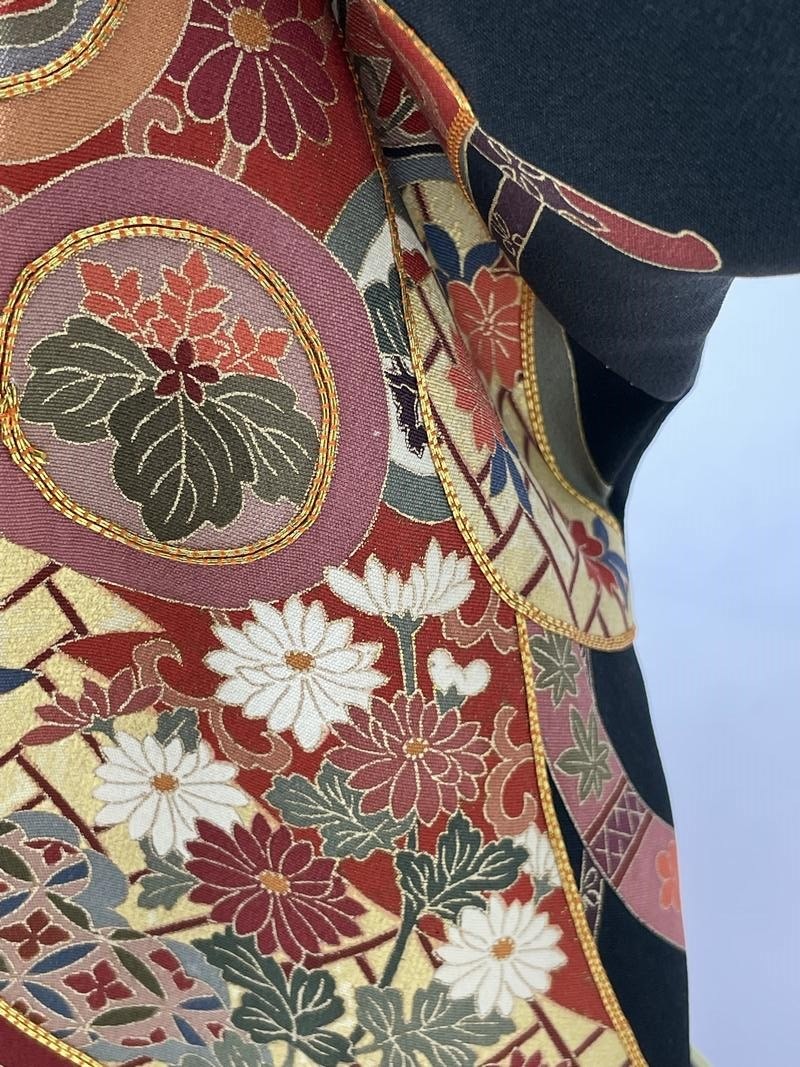 【現定品】12号 正絹 留袖 市松人形