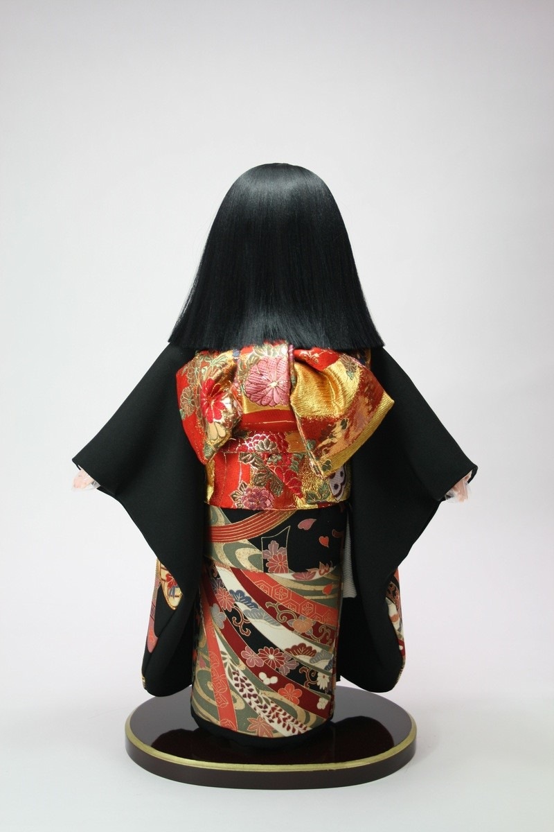 【現定品】12号 正絹 留袖 市松人形