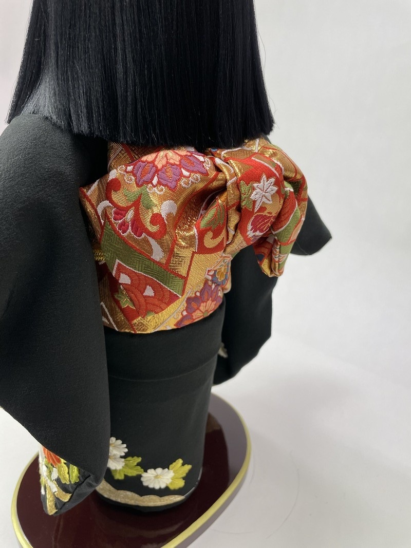 12号 正絹 摺り箔京刺繍 市松人形