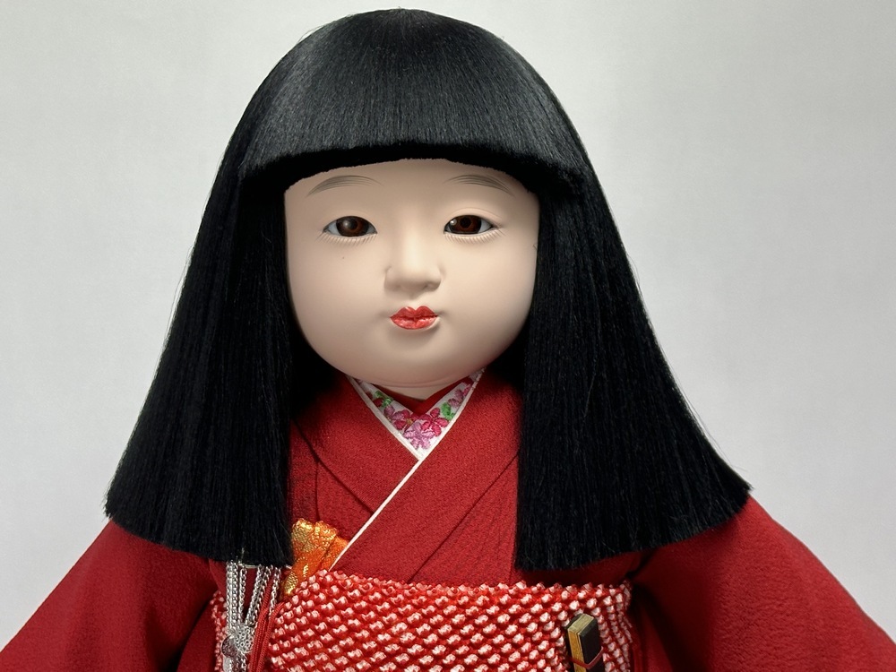 12号 正絹金彩刺繍京友禅 市松人形
