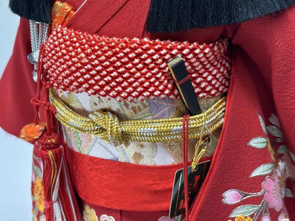 12号 正絹金彩刺繍京友禅 市松人形