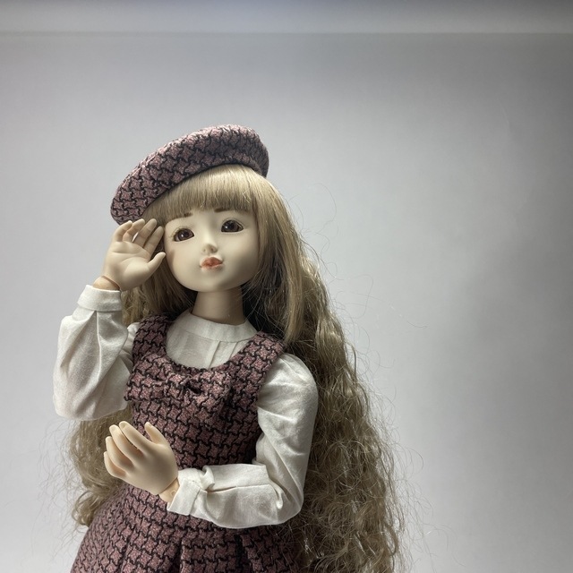 チェック柄ウールワンピースセット（全2種）