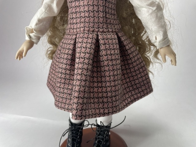 チェック柄ウールワンピースセット（全2種）