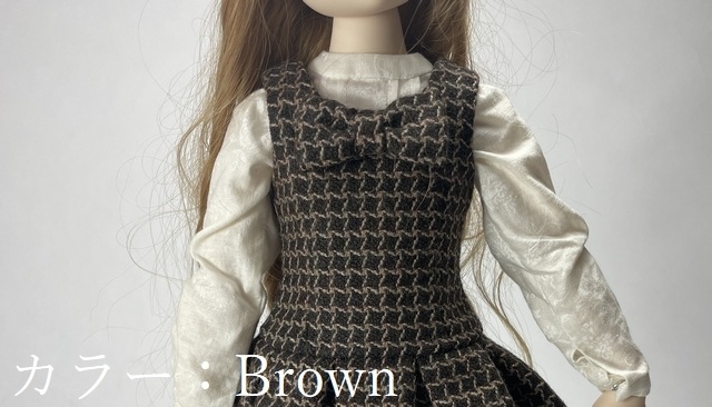 チェック柄ウールワンピースセット（全2種）