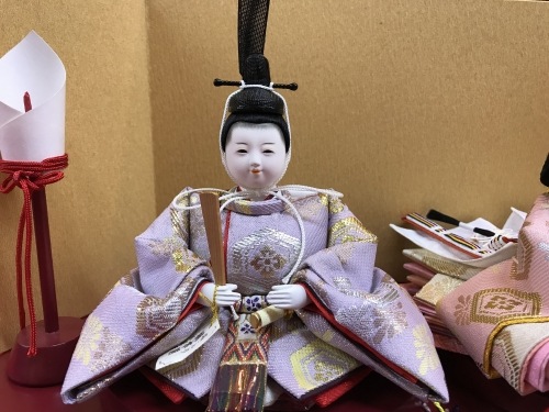 三寸<BR>おぼこ雛親王飾り