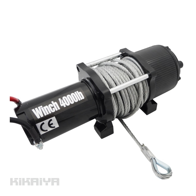 電動ウインチ12V 最大牽引能力1800kg 電動ホイスト 無線 有線リモコン KIKAIYA