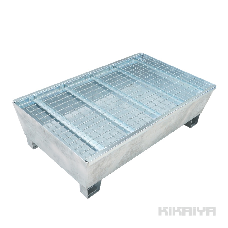 ドラム缶トレイ 格子付 ドラム缶スピルパレット ドラム缶スタンド ドラムスタンド ドラム缶スピル KIKAIYA