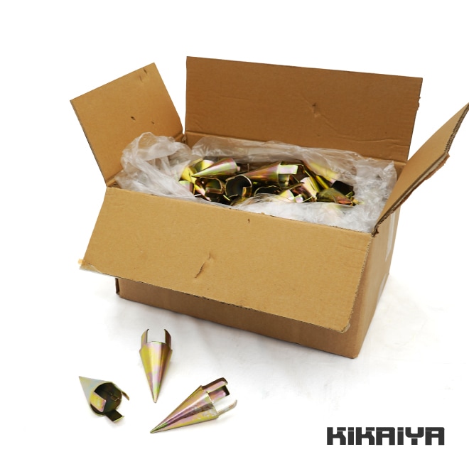 単管 打ち込み 先端 Φ48.6mm 単管パイプ用 120個セット 箱売り ミサイル型 資材 キャップ KIKAIYA