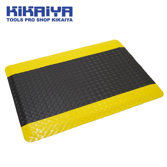 疲労軽減マット 立ち仕事対策 作業マット 600×900mm 厚み最大12mm クッションマット ワークマット 高反発 高耐久 体圧分散 工場 倉庫 冷え防止 すべり止め KIKAIYA