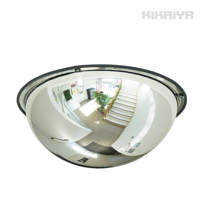 ドームミラー 600mm 360° アクリル 天井 壁付 屋内用 半球 全方位 空間把握 安全ミラー 防犯ミラー ネジ付き 事故防止 死角カバー KIKAIYA
