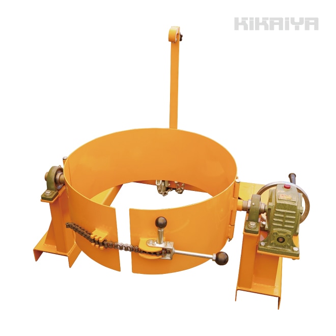 ドラム缶反転機 ギアボックス付き ドラムチルト フォーク用 スチールドラム ポリドラム 【 一部地域送料無料 】 KIKAIYA